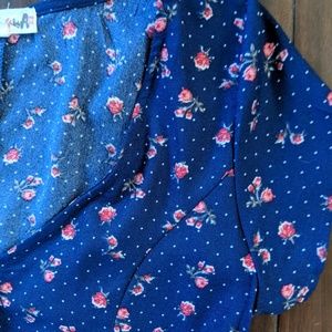 Button down floral print dress